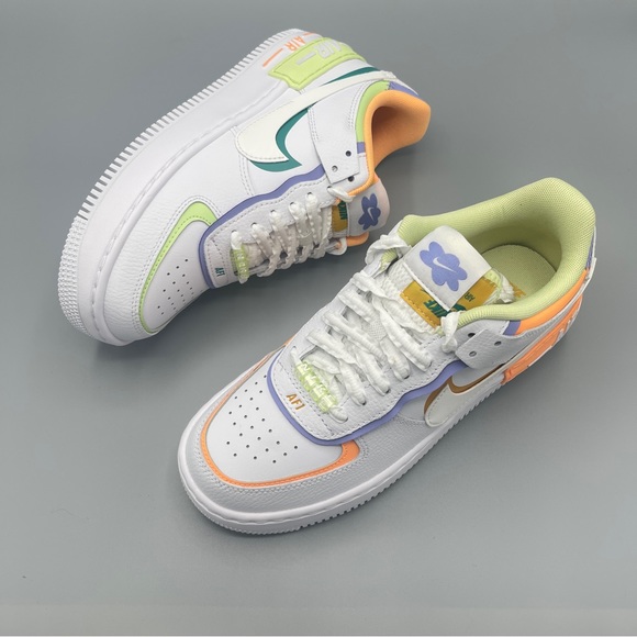 Nike AIR FORCE 1 SHADOW CASUAL SHOES MULTI-COLOR/ WHITE/WOMEN - Picture 5 of 16